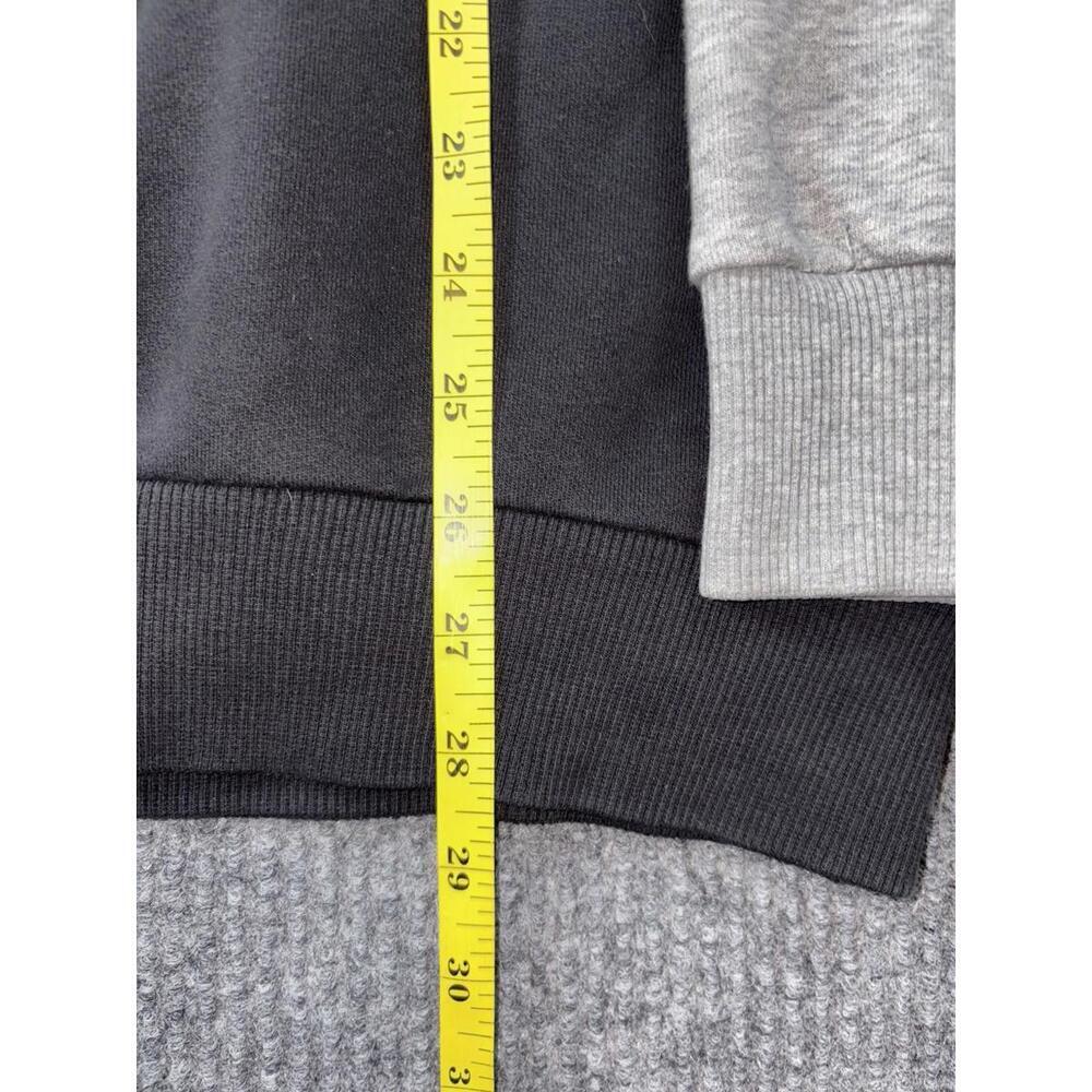 Adidas Sweatshirt Adult XL Gray Black Trefoil Logo Fleece Crewneck Streetwear - Picture 9 of 11